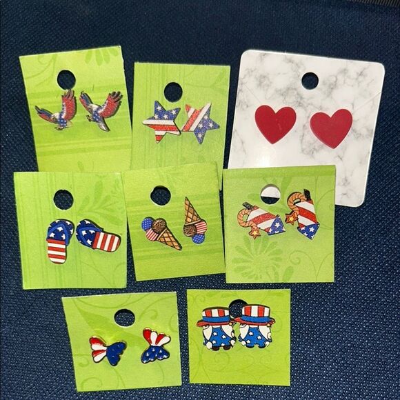Patriotic Earrings - Picture 1 of 8